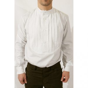 CAMICIA SARDA ISTIMENTOS PLISSETATA E RICAMATA