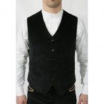 GILET SARDO ISTIMENTOS IN VELLUTO ELASTICIZZATO LISCIO