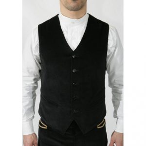 GILET SARDO ISTIMENTOS IN VELLUTO ELASTICIZZATO LISCIO