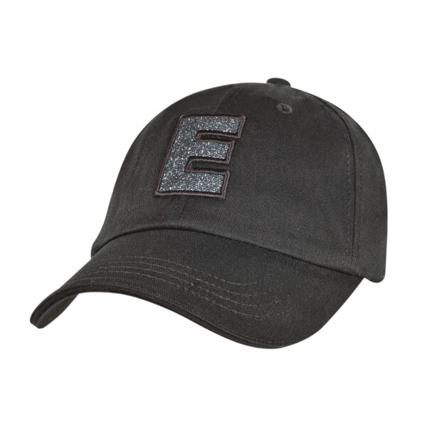 T11354 Cappellino nero con glitter e tulle Equiline