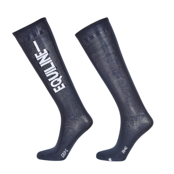 T11356 Calze blu unisex con grip system