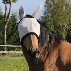 MASCHERA ANTIMOSCHE PVC C/COPRIORECCHIE E CHIUSURA IN VELCRO
