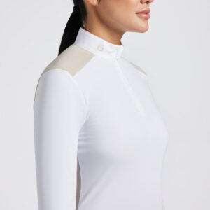 CAMICIA CAVALLERIA TOSCANA DA COMPETIZIONE DA DONNA IN JERSEY TECNICO E ZIP